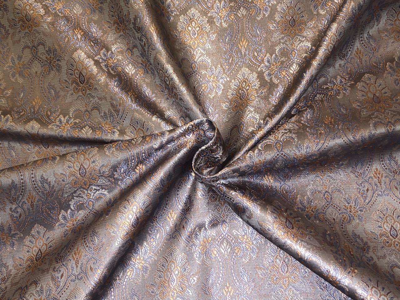 Silk Brocade fabric dusty lilac intricate floral  BRO1083[3]