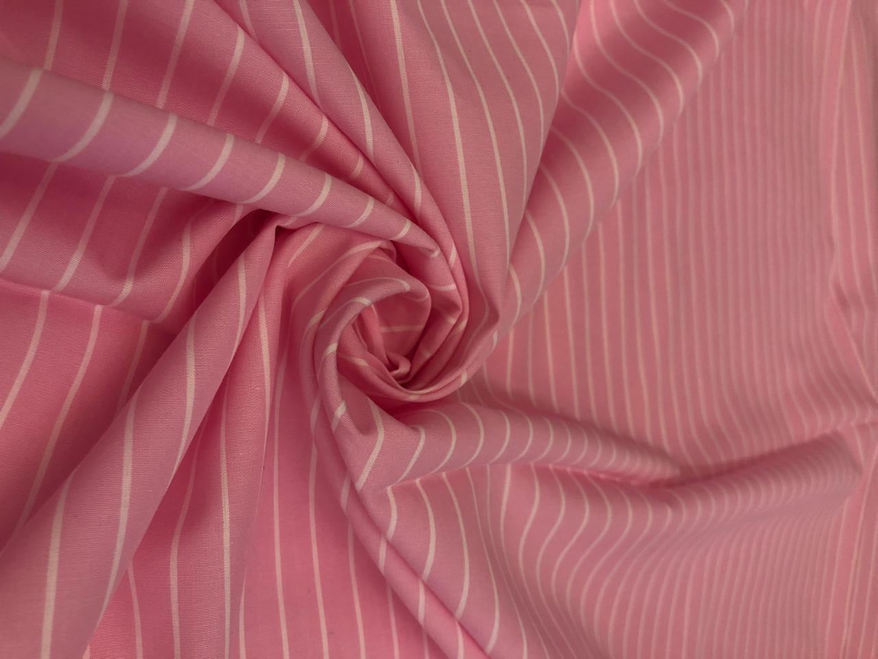 100% Cotton Poplin 58" wide  stripes available in 2 colors light pink and dark pinkp[18311/12]