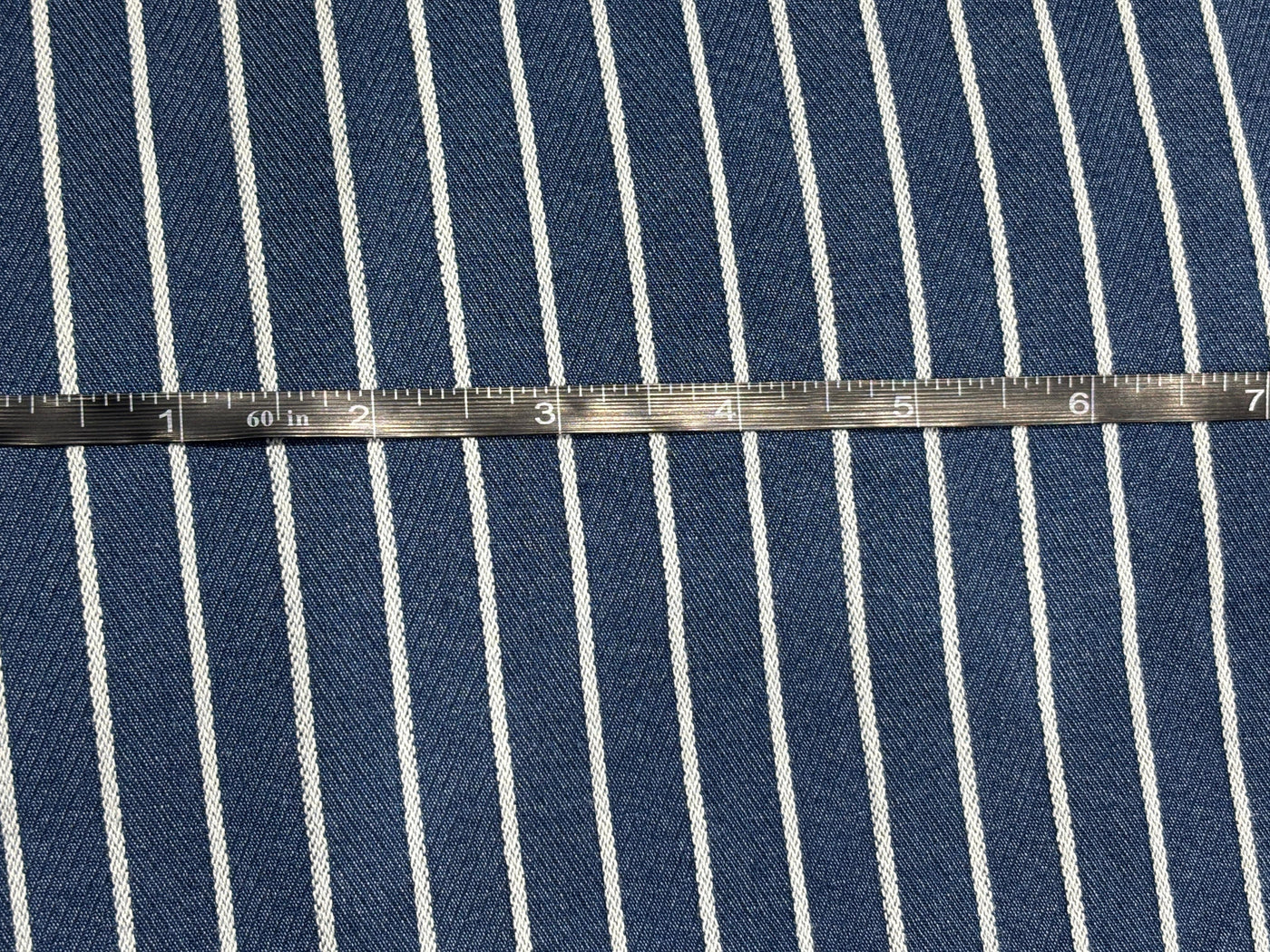Denim 100% Cotton Yarn Dyed Stripes Woven with a classic twill weave [17763]