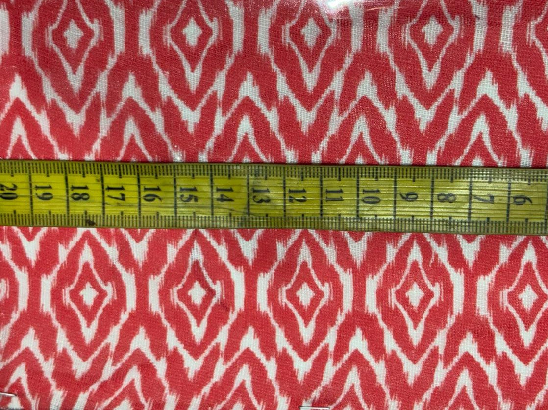 100% Cotton Linen ikat digital print 44" wide available in 4 different styles turquoise,blue and white/blue and white/ice blue,blue and white and orange [17164/65/66/67]