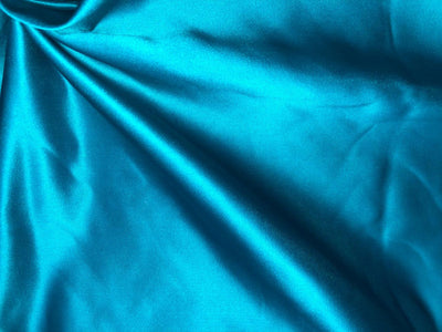 100% SILK DUTCHESS SATIN 48 momme blue turquoise  54" wide [18378]