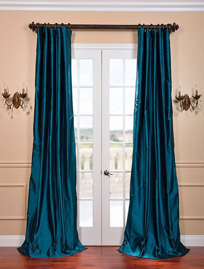 100% Pure SILK Taffeta FABRIC Smoky Blue 54" wide TAF216[1]