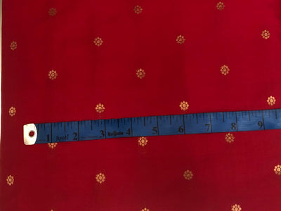 100% PURE Silk Brocade fabric with tiny floral motifs in gold available in 3 shades BRO1101[3/4/5]