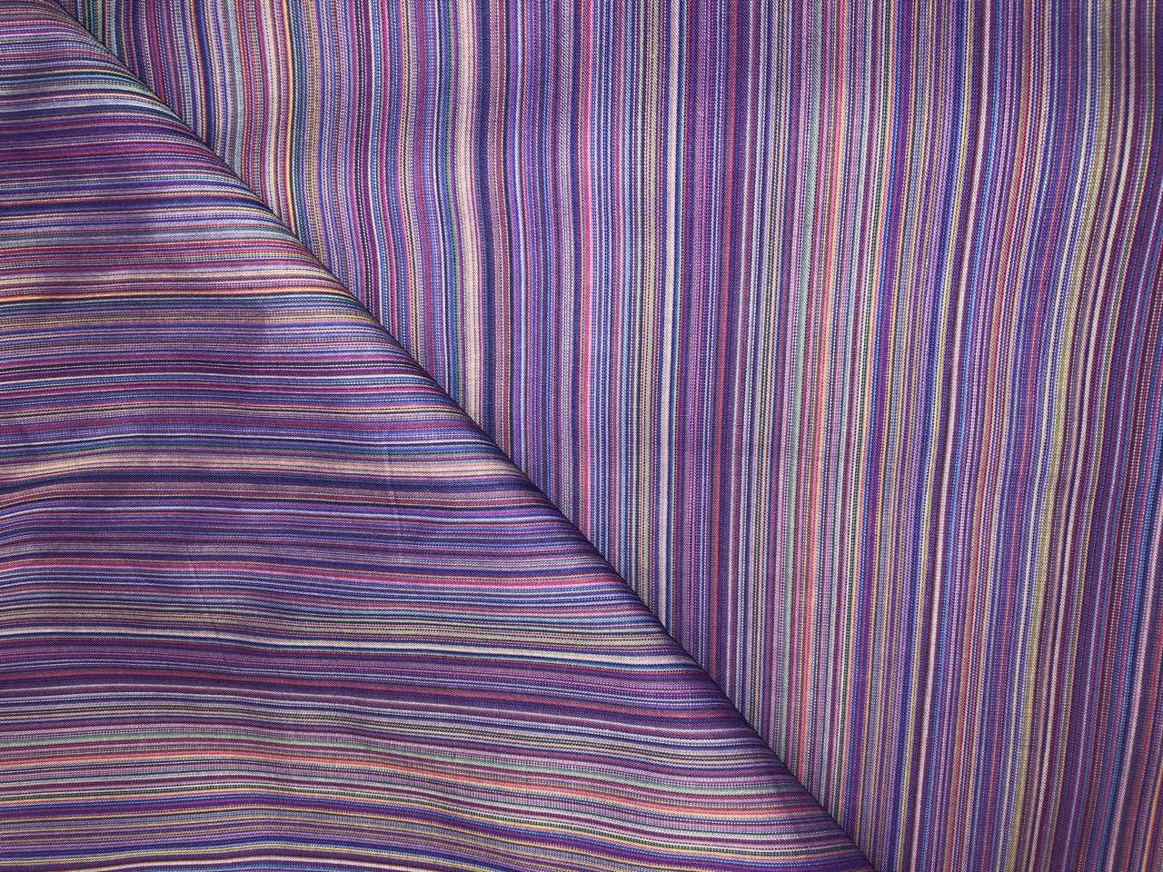 100% cotton poplin multicolor stripe 56" wide [18386]