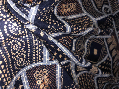 Premium Viscose Rayon fabric with foil print  abstract 58" wide available in two colors navy and burgundy