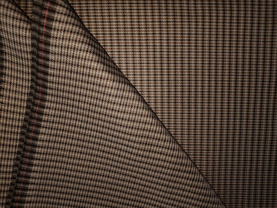 Tweed Suiting Heavy weight premium Fabric beige ,black ,brown  Plaids 58" wide [12980]
