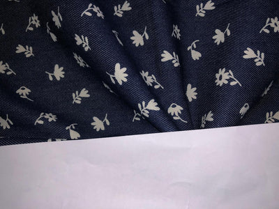 100% Cotton Denim  Fabric 58" wide available in 6 styles GREY ANIMAL PRINT /RR PRINT / DOTTED/PIG FACE/FLORAL and FLEUR_DELIS