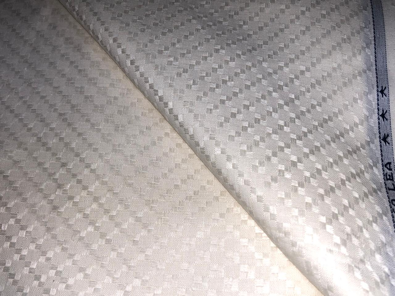 100% Linen  60 Lea Fabric abstract print ivory  58" wide amazing for shirting and summer wear [17314]