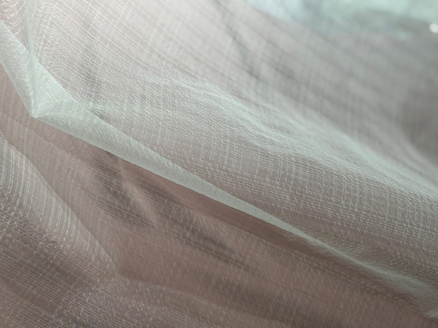 100% silk organza fabric  self plaids  44" wide [17552]ROLL