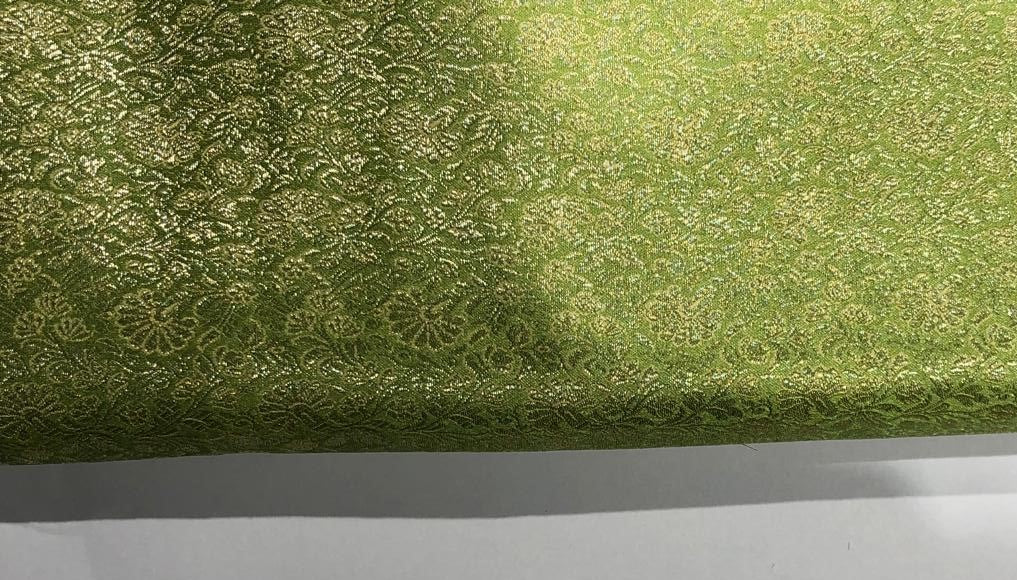 Silk Brocade fabric 44" available in 4 colors dusty peach, glitter burgundy ,peachy orange and dusty mint [BRO1040]