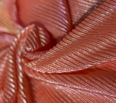 Pleated Rainbow Foil Fabric With Lycra 58'' Wide available in two colors barbie pink and candy pink [17249/50]