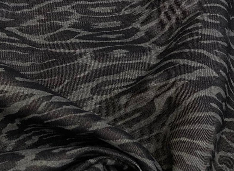 Denim 100% Cotton 58" wide animal print in 2 shades denim blue / teal and denim blue/blue  [18613/14]