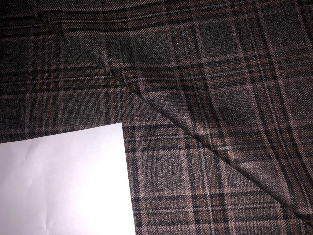 Tweed Suiting Heavy weight premium Fabric Plaids 58" wide available in 4 styles GREY/ BLACK/ GREEN PLAIDS LIGHT BROWN / DARK BROWN/ BLACK PLAIDS BLACK AND GREY PLAIDS CHARCOAL GREY/BLACK/BROWN PLAIDS [15692-15695]