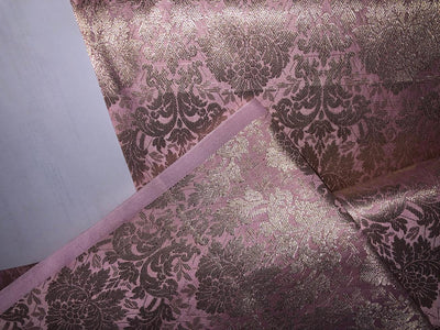 Silk Brocade Fabric  Pastel color jacquard  44" wide BRO955 available in 3 colors peach/silver/pink/