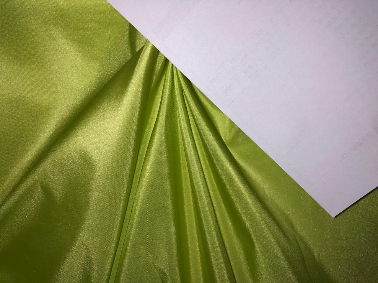 SILK TAFFETA FABRIC neon green  color 54" wide 32 momme TAF333(2)