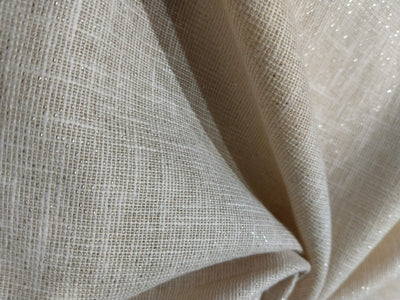 Linen  Lurex  Fabric 58" wide available in 5 variants IVORY, POWDER BLUE ,GOLD X BLUE ,CREAM X GOLD and GOLD DUST