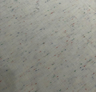 Viscose Linen 20% / 80% Spun slub white with red ,blue and green splash  58" wide [17627]