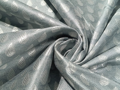 Brocade fabric steel silver and  silver color 58" wide BRO892[6]