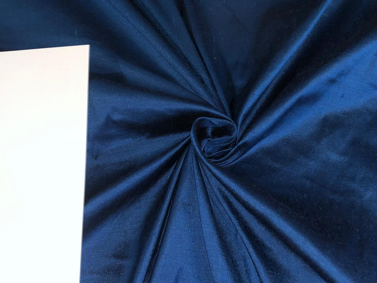 100% pure silk dupioni fabric  royal blue x black = night blue  54" Wide DUP417