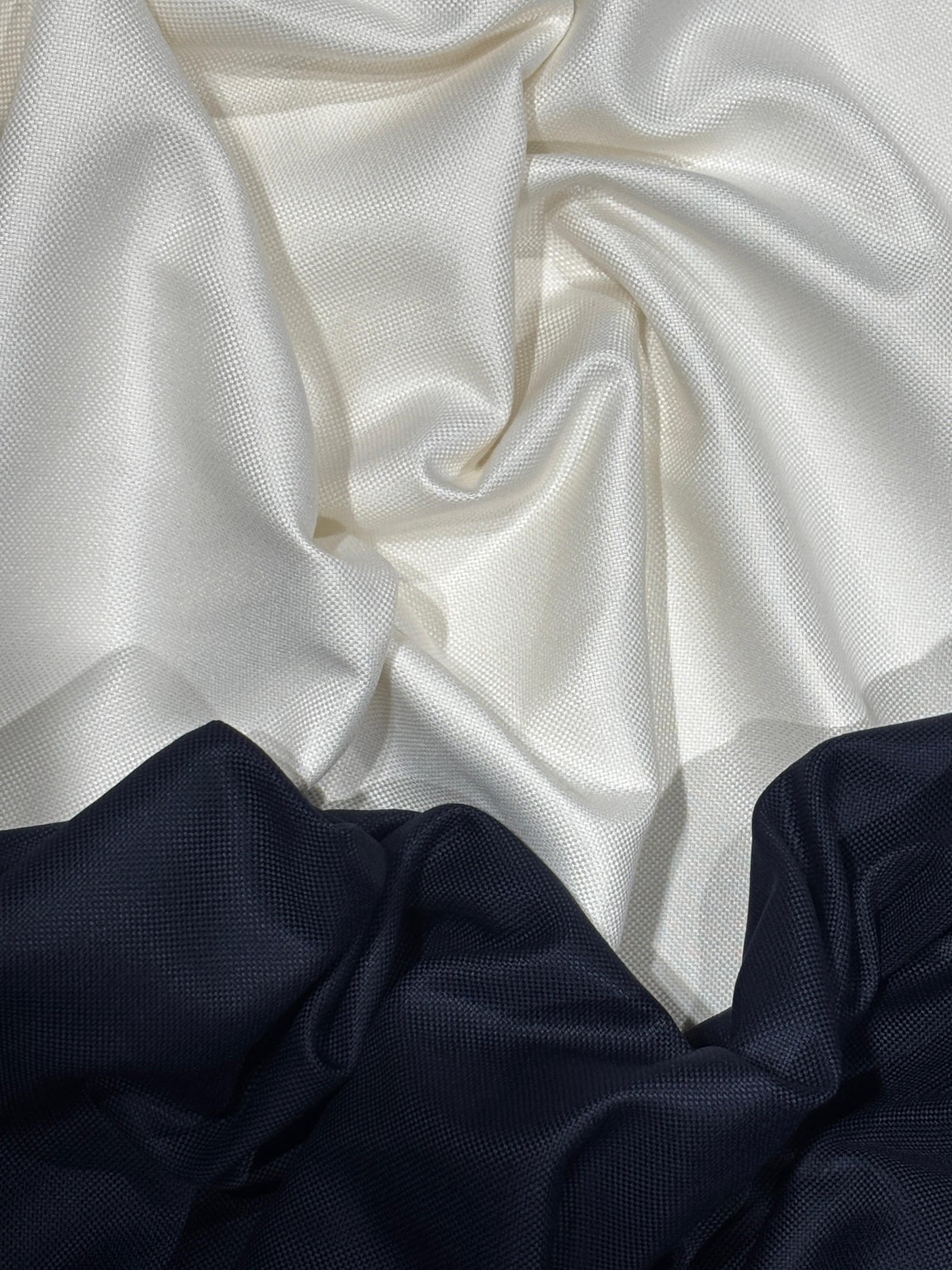 Huddersfield Bamboo suiting fabric made from 100% bamboo fiber 60" wide available in 2 colors white ivory and  dark navy [17010/11]