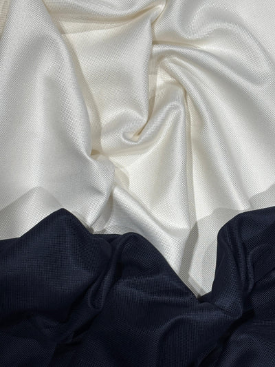Huddersfield Bamboo suiting fabric made from 100% bamboo fiber 60" wide available in 2 colors white ivory and  dark navy [17010/11]