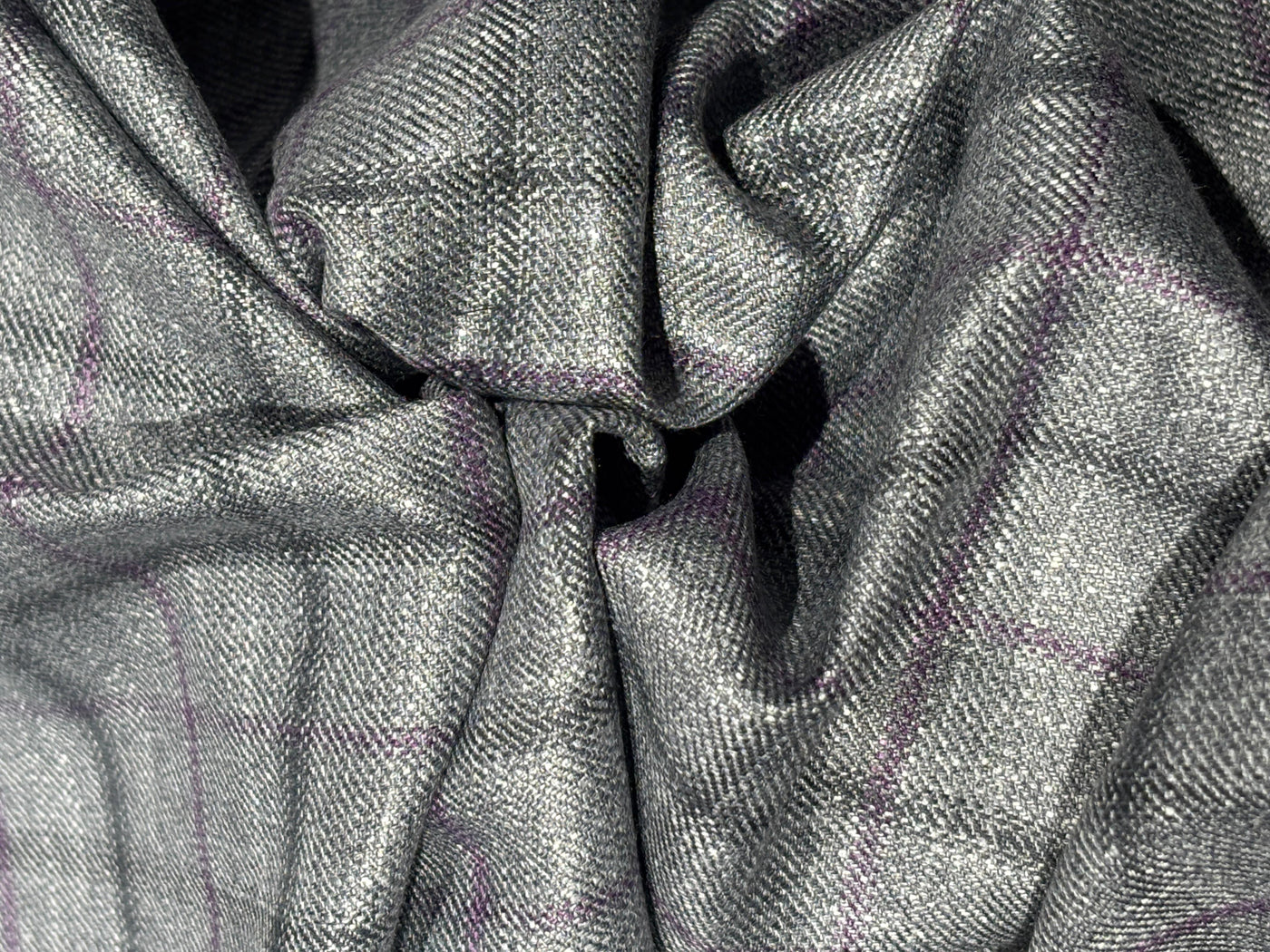 Suiting Huddersfield blend — 100% bamboo available in 2 colors Grey with a dash of purple and blue with mustard[17755/56]