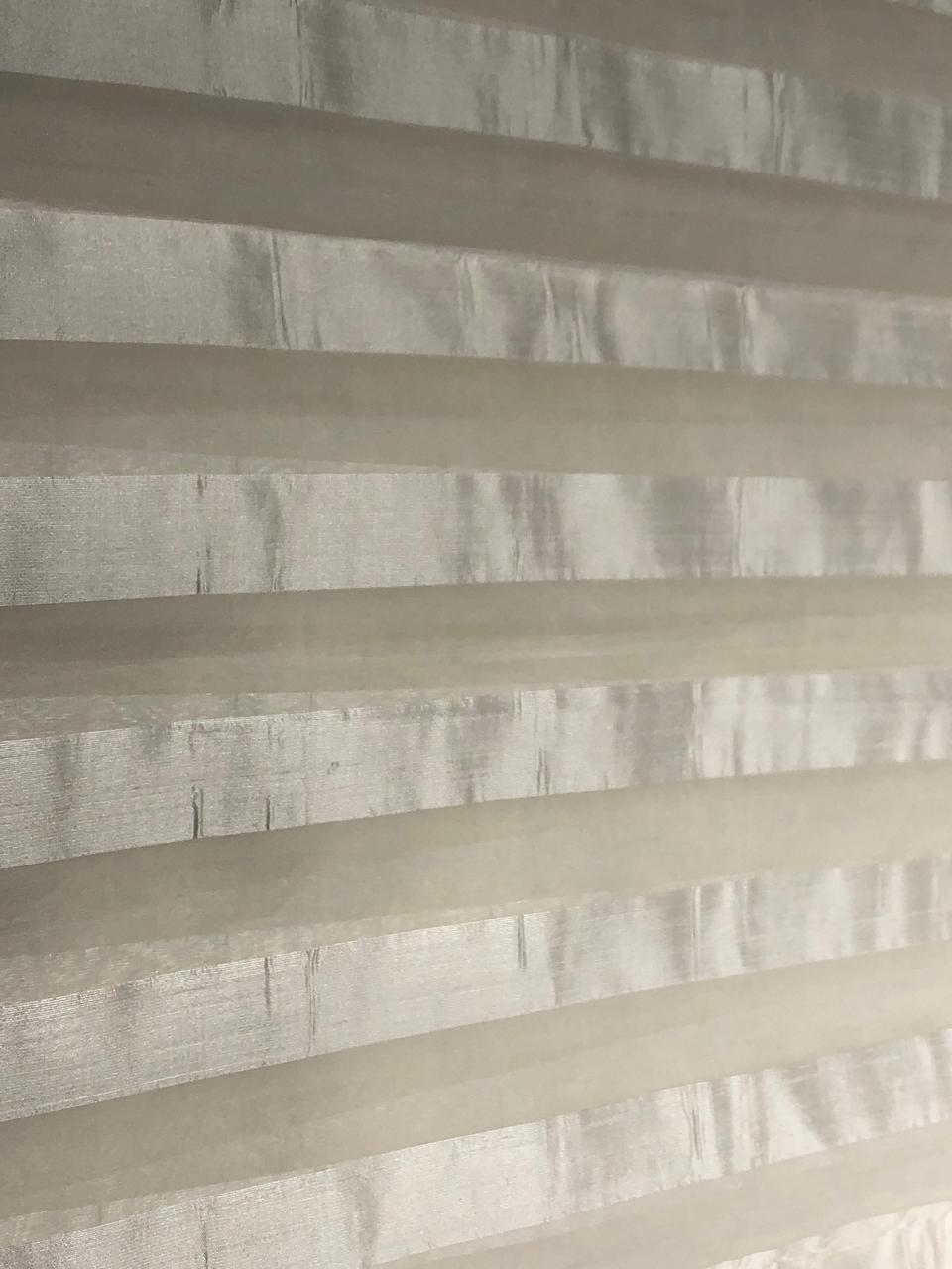 100% silk organza fabric with satin stripe white ivory  44" wide [17698]