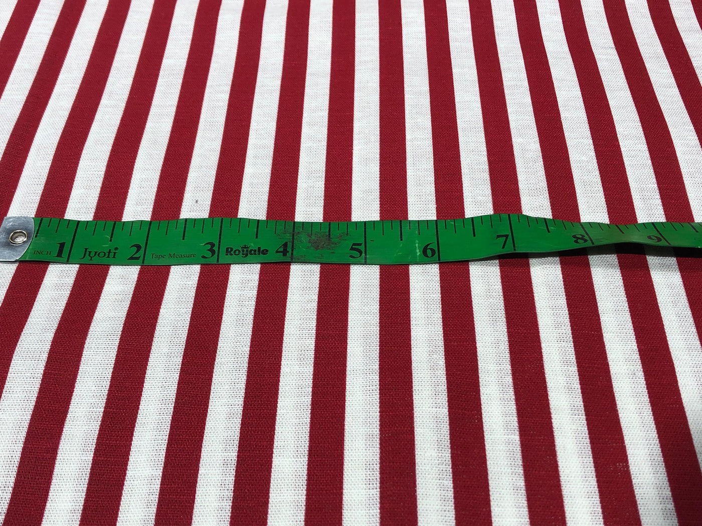 Linen  Fabric 48"wide  red and white  stripe [17288]