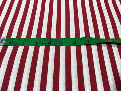 Linen  Fabric 48"wide  red and white  stripe [17288]