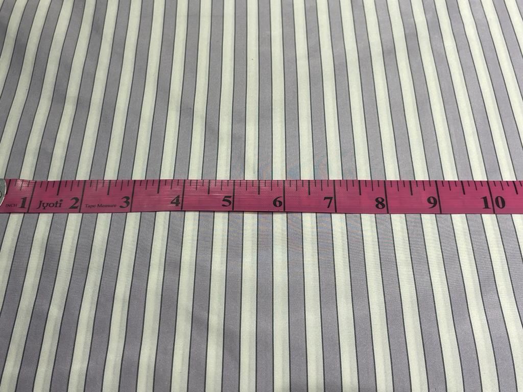 SILK TAFFETA Fabric Light Lilac,Ivory & Black color STRIPES 54" wide TAF#S119