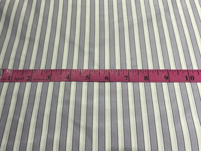 SILK TAFFETA Fabric Light Lilac,Ivory & Black color STRIPES 54" wide TAF#S119