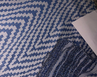 100% Cotton jacquard herringbone Fabric 58" wide available in two colors blue and mustard[13007/08] (Copy)