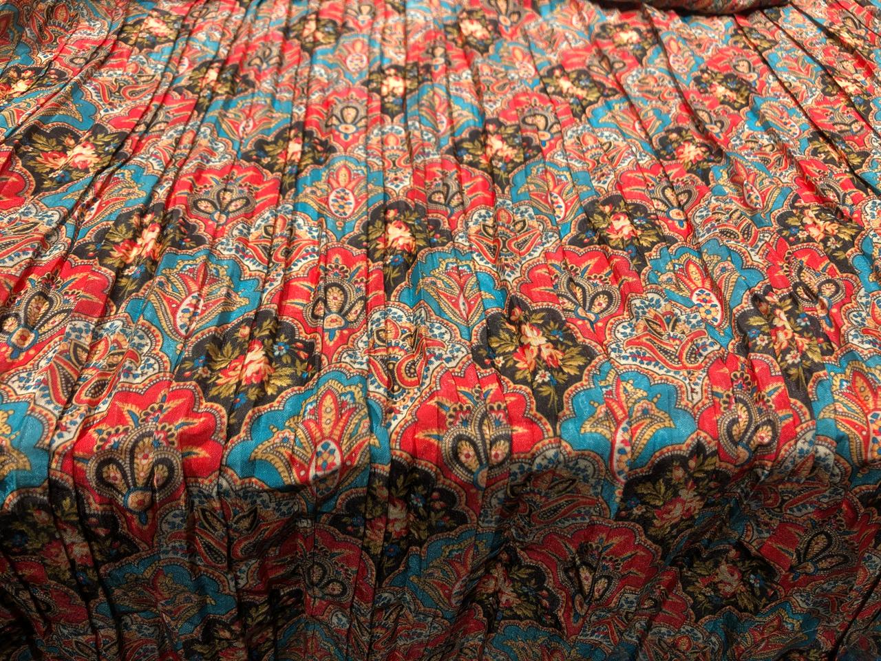 Pleated  Fabric 54'' Wide beautiful Indian design available in three colors [17651/52/53]