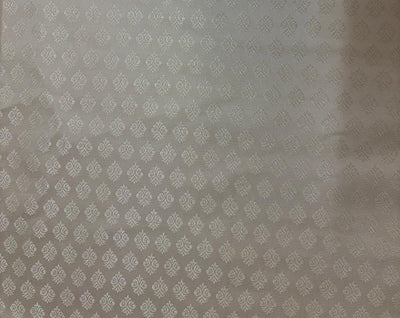 Silk Brocade fabric 44"ivory tusk with self motif  BRO1067[4]