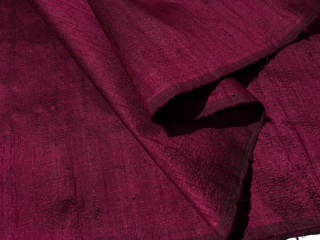 100% PURE SILK DUPIONI FABRIC RUBY RED color 54" wide WITH SLUBS MM128[2]