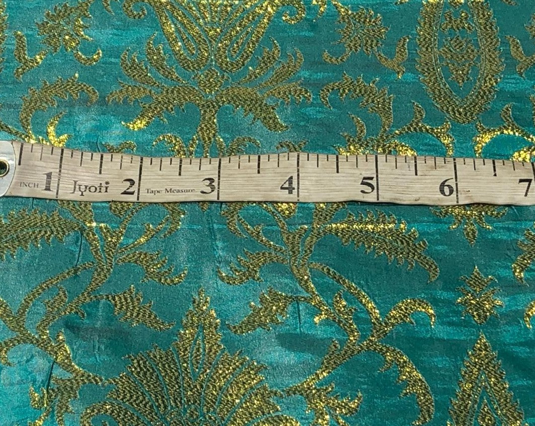 Silk Brocade fabric PURE silk x metallic gold BRO1035[2]