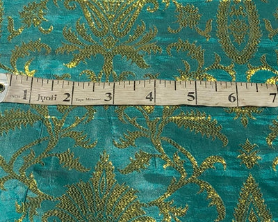 Silk Brocade fabric PURE silk x metallic gold BRO1035[2]