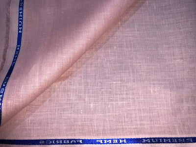 100% PREMIUM LINEN HEMP fabric 58" wide available in 2 colors peach and dark cream