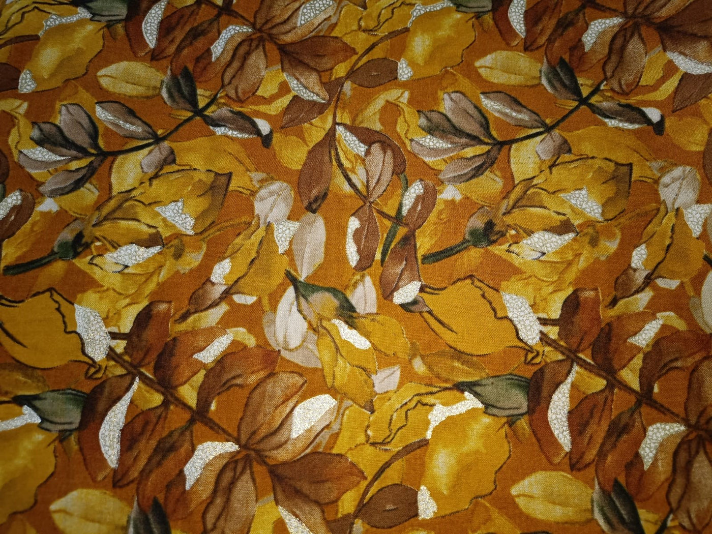 Premium Viscose Rayon  fabric with foil print 58" wide available in four colors