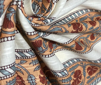 100% Cotton Satin dobby plaids block prints available in 4 different floral designs [17577/78/79/80]