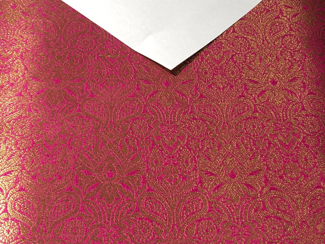 Silk Brocade fabric 44" wide INTRICATE JACQUARD available in 10 colors pink,gold,black,dark magenta,red,parot green,orange,royal blue,mango and burgandyBRO995