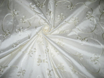 Embroidered Pure silk Dupioni duvet