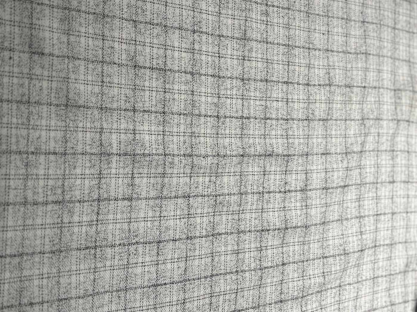 SUITING Italian Andamen Merino Wool Black and ivory  Plaids 58" wide  [17335]