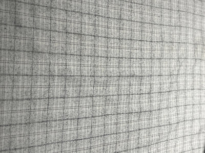 SUITING Italian Andamen Merino Wool Black and ivory  Plaids 58" wide  [17335]