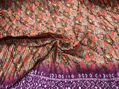 Pleated  Fabric 54'' Wide beautiful Indian design available in three colors [17651/52/53]