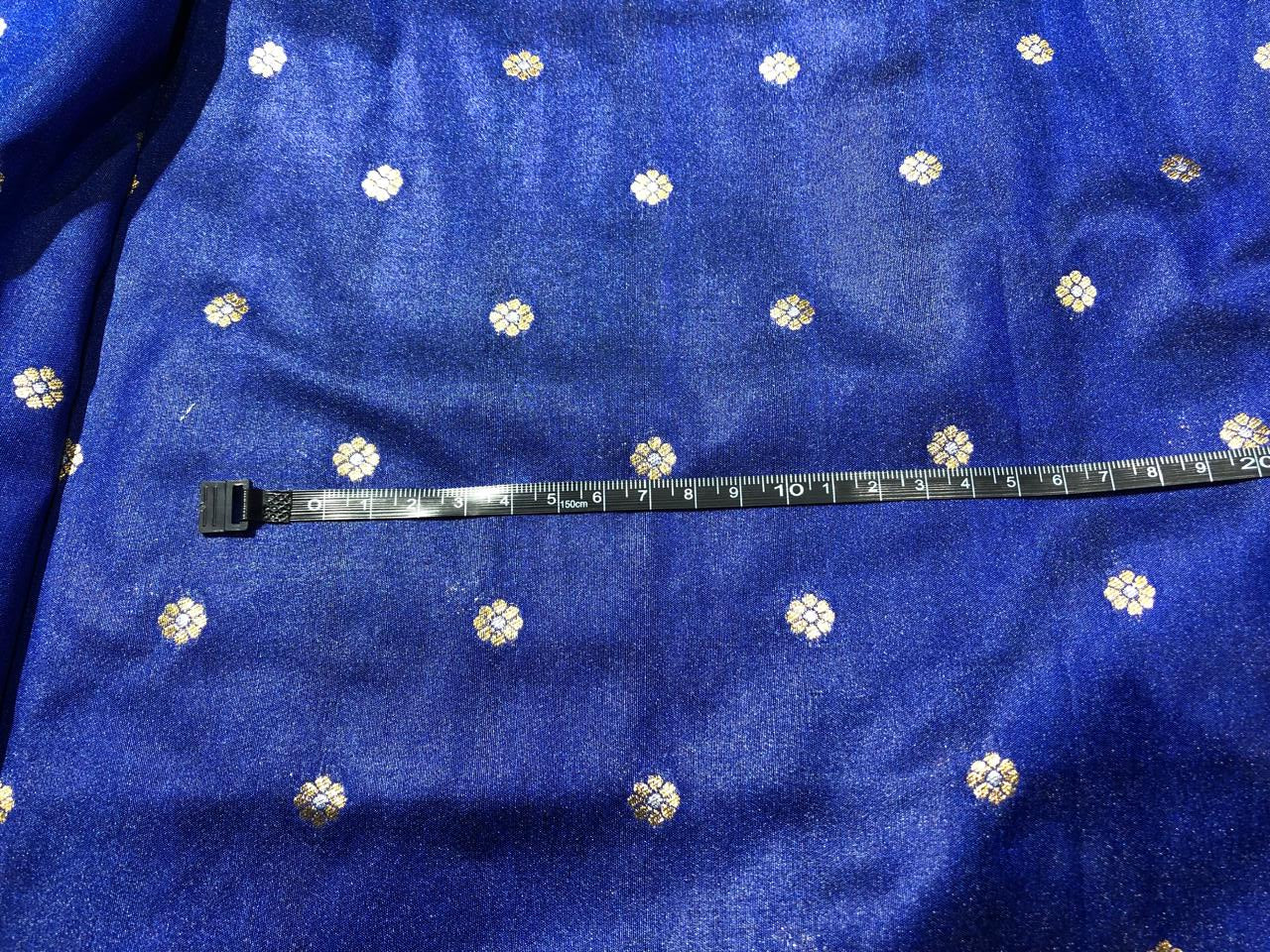 Silk Brocade fabric available in 3 colors two tone red x blue, two tone red x green and royal blue BRO1032