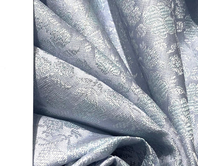 Silk Brocade fabric with floral vine  jacquard available in 2 colors dusty mint and Uranian blue BRO992[1/2]