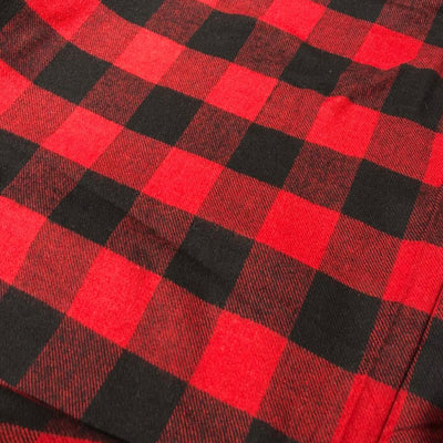100% Wool  Fabric Red and Black plaids [17724]