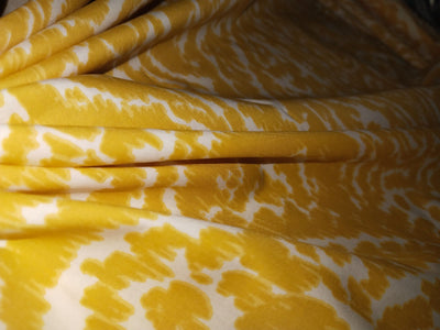 100% Cotton Poplin  Print  YELLOW AND WHITE  58" wide[16060]