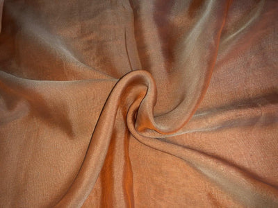 Silk flat chiffon fabric 54"2tone available in 3 colors blue x pink, orange x pink and peach x green